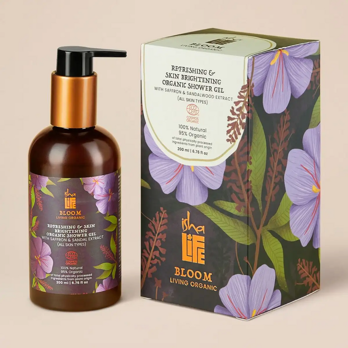 Refreshing & Skin Brightening Shower Gel With Saffron & Sandal Extract (All Skin Types) - 200ml