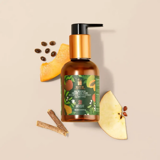 Bloom Cell Renewal Organic Face Wash With Apple & Papaya Extract (All Skin Types) - 100ml